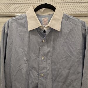 Brooks Brother White Collared Button Down Shirt